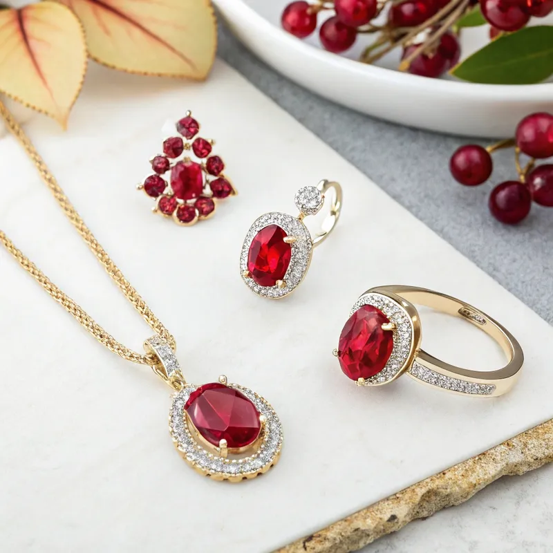 Ruby stone jewelry